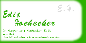 edit hochecker business card